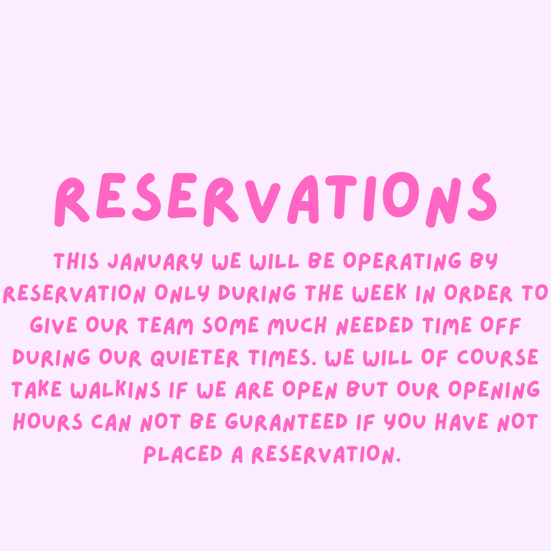 JANUARY RESERVATIONS